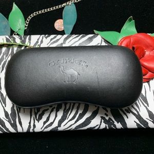 Vintage Camel Sunglass Hard Case Black Leather